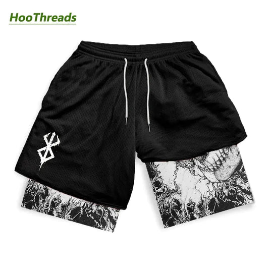 Shorts de compresión 2 en 1 para hombres.