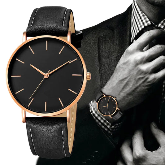 Relojes de Lujo para Hombre de Cuero Simple